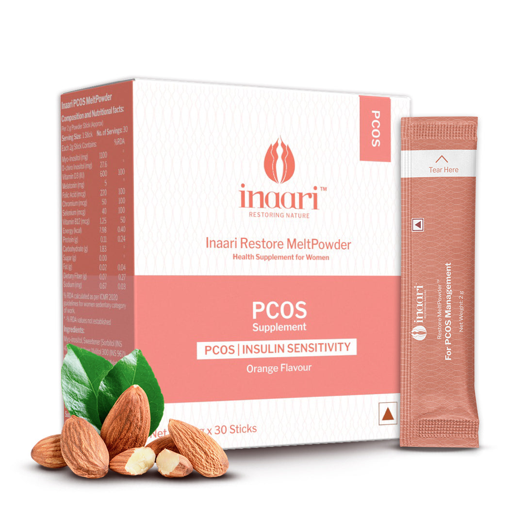 Inaari Restore Powder for PCOS PCOD Management - 30 Sticks