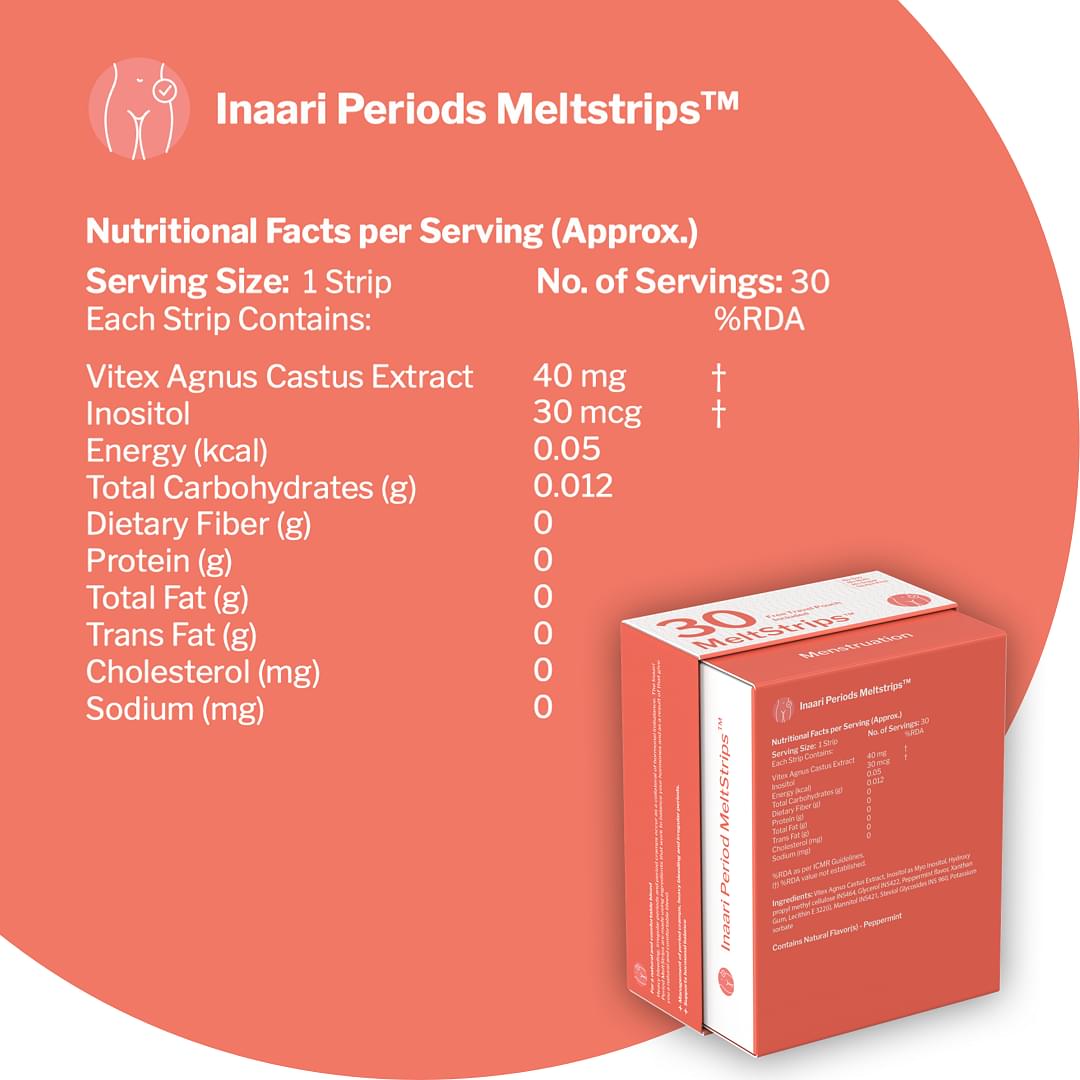 Inaari Period MeltStrips for Healthy Periods Management (30 meltstrips)